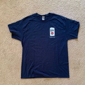Miller Lite Mens T-Shirt Blue